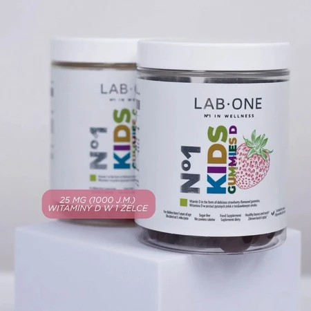 Lab One No 1 KidsGummies D, желейні боби, полуничний смак, 60 шт.: ціни та характеристики