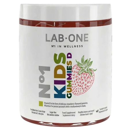 Lab One No 1 KidsGummies D, желейні боби, полуничний смак, 60 шт.: ціни та характеристики