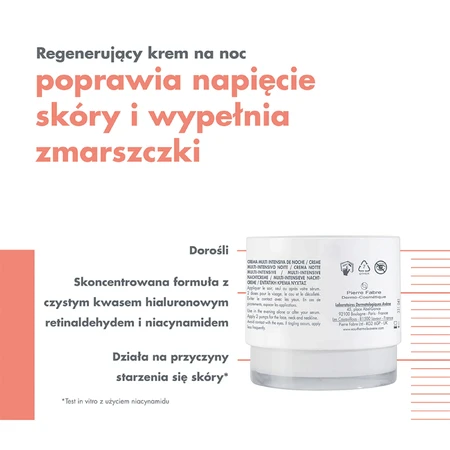 Ночной набор Avene Hyaluron Activ B3, мультиинтенсивный ночной крем, 40 мл + крем для век тройного корректирующего действия, 15 мл: цены и характеристики