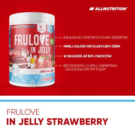 Allnutrition Frulove In Jelly Strawberry, клубника в геле, без добавления сахара, 1 кг: цены и характеристики