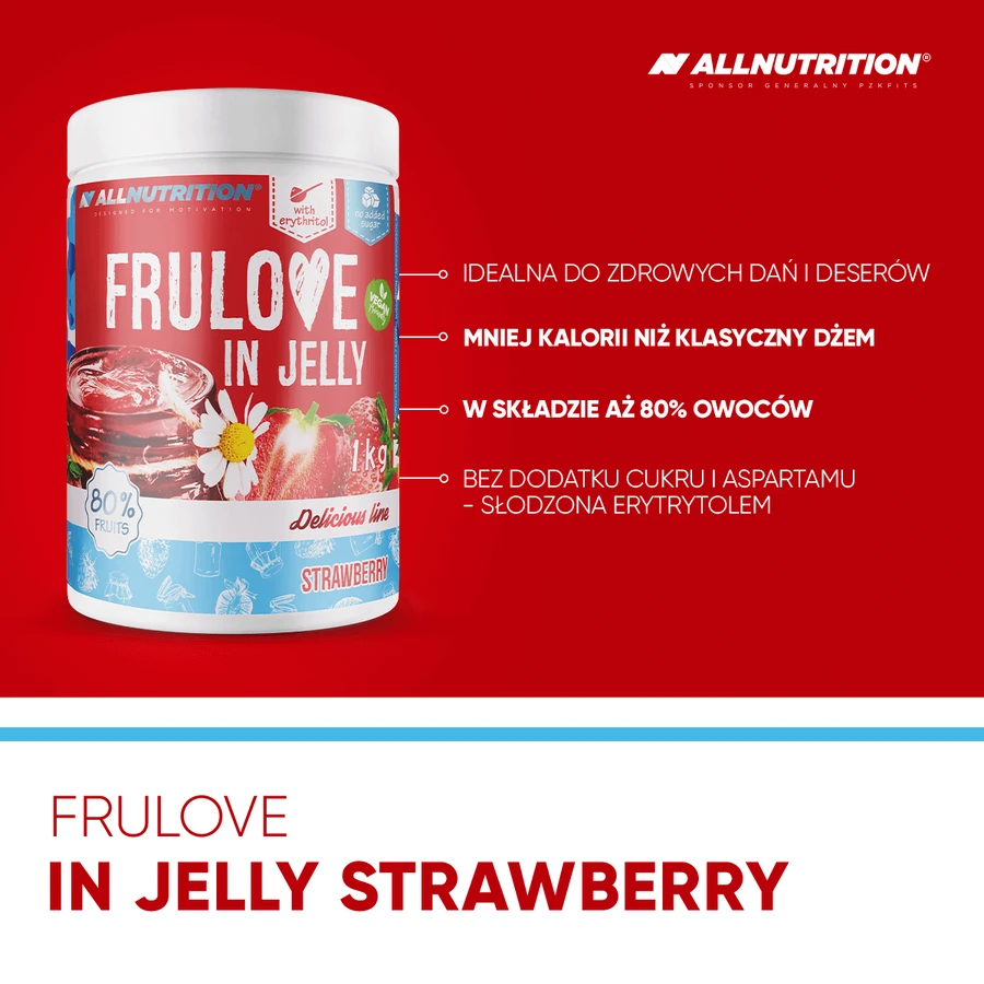 Allnutrition Frulove In Jelly Strawberry, клубника в геле, без добавления сахара, 1 кг: цены и характеристики
