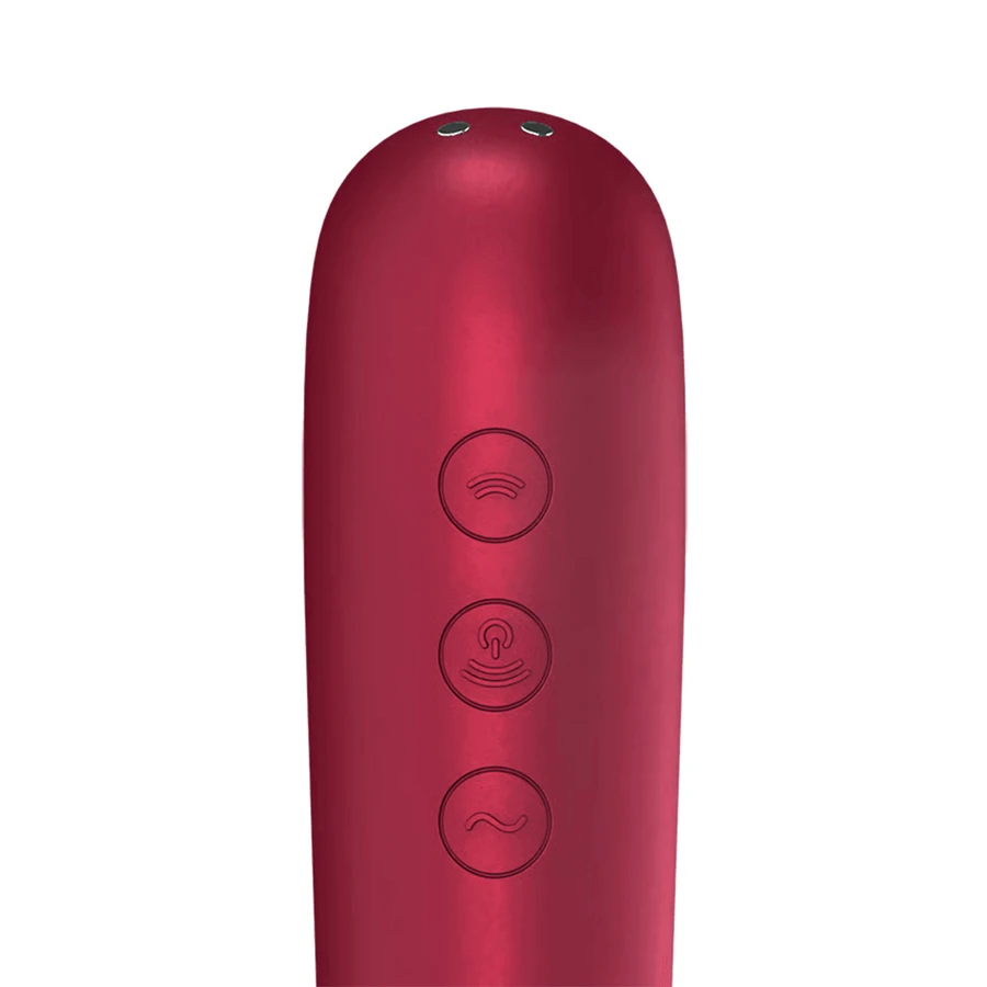 Satisfyer Dual Love Connect App, бесконтактный клиторальный стимулятор, красный: цены и характеристики