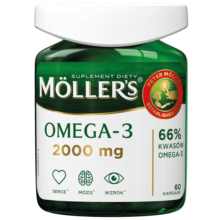 Moller's Omega-3 2000 мг, 60 капсул: ціни та характеристики