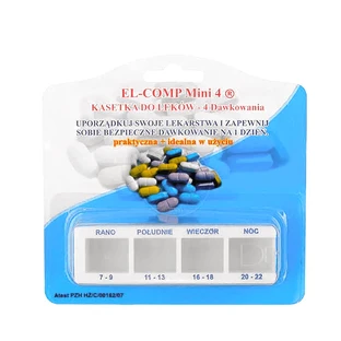 El-Comp Mini 4, касета для щоденного прийому ліків, 4 камери, 1 шт.