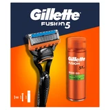 Набір Gillette Fusion 5, бритва, 1 шт + лезо, 1 шт + гель для гоління, 200 мл