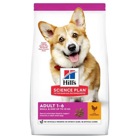 Hill's Science Plan Adult Small&Mini with Chicken Сухой корм с курицей для взрослых собак малых и миниатюрных пород, 3 кг: цены и характеристики