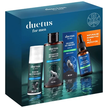 Набор для лица и бороды Duetus For Men, шампунь для бороды, 145 мл + крем для лица, 50 мл + масло для бороды, 30 мл: цены и характеристики