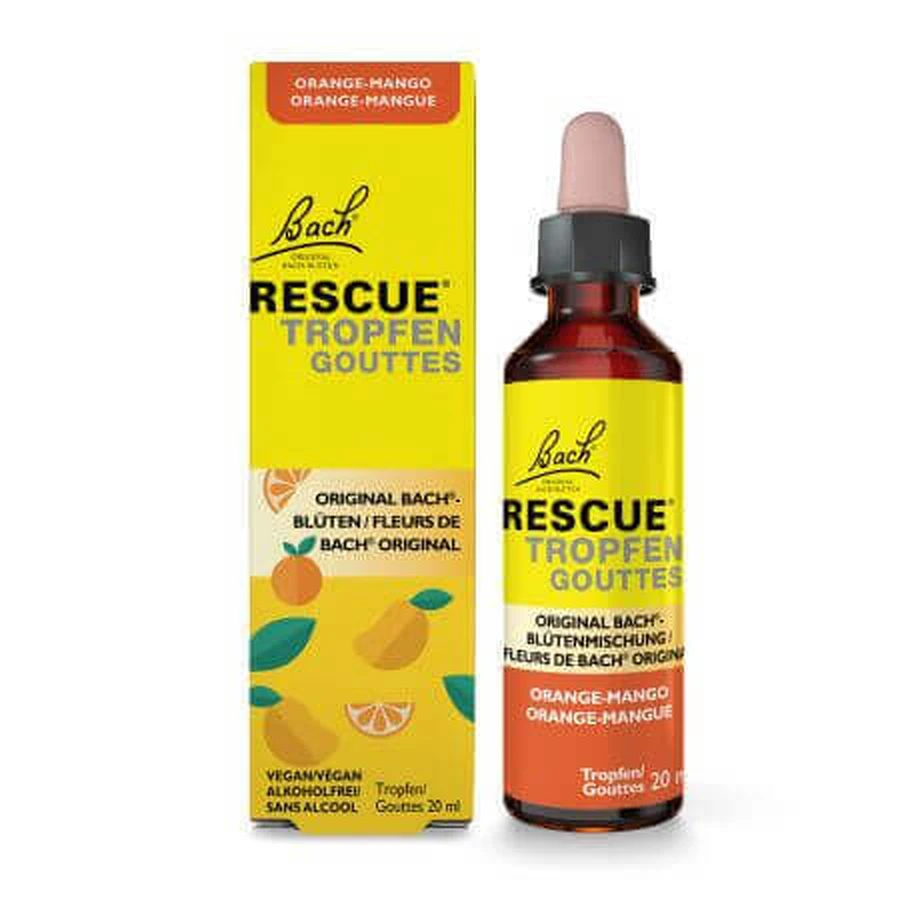 Дитячі краплі Rescue Kids, Манго та апельсин, 10 мл, Rescue Remedy: ціни та характеристики
