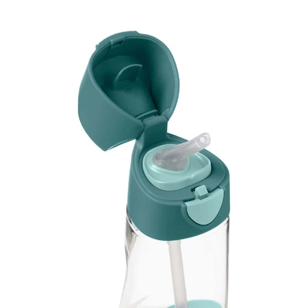 B.Box, бутылочка для воды с соломинкой, тритан, детская бутылочка, Изумрудный лес, с 9 месяцев, 450 мл: цены и характеристики