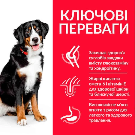 Hill's Science Plan Adult Large with Lamb & Rice Сухий корм з ягням і рисом для дорослих собак великих порід, 14 кг: ціни та характеристики