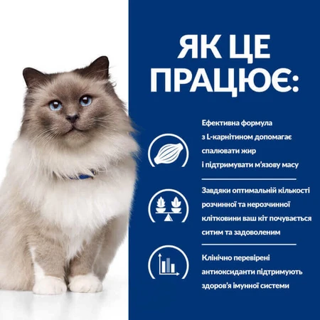 Hill's Prescription Diet r/d Weight Loss (Weight Reduction) Корм-диета с курицей для взрослых котов, способствующая снижению веса, 1,5 кг: цены и характеристики