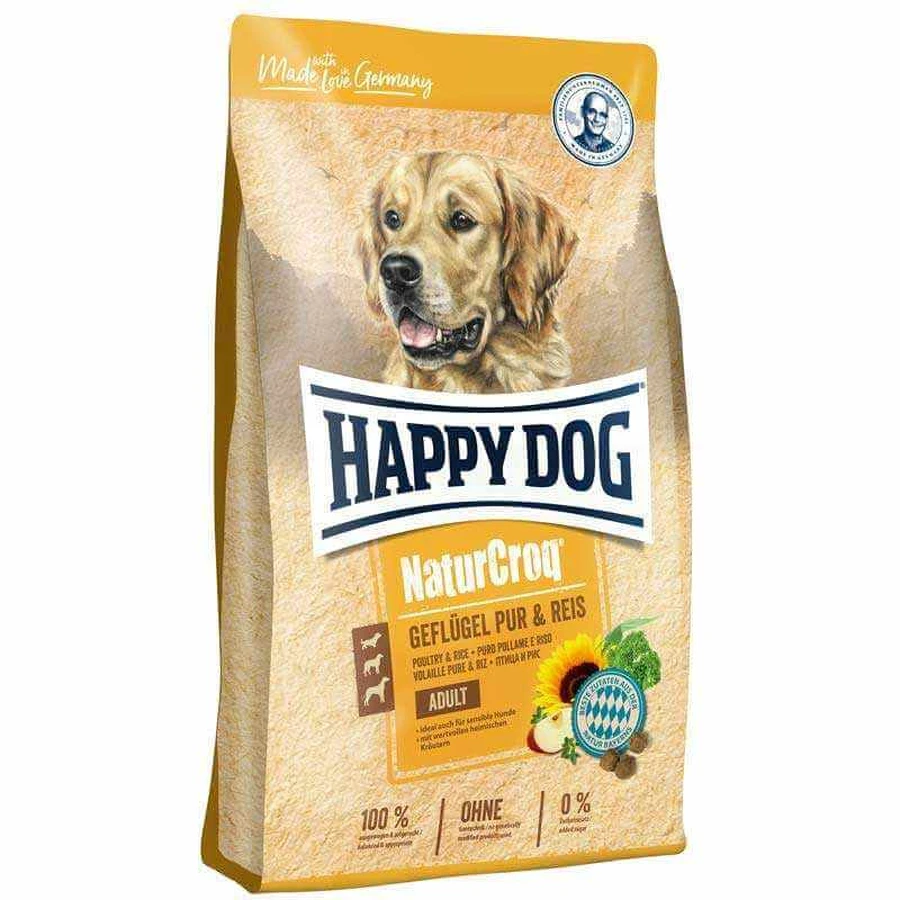 Happy Dog (Хеппі Дог) Happy Dog NaturCroq Geflugel Pur & Reis Сухий корм з птицею і рисом для дорослих собак, 4 кг: ціни та характеристики