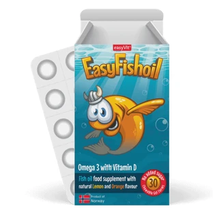 Easy fishoil Омега 3 и витамин D, 30 жевательных таблеток, EasyVit