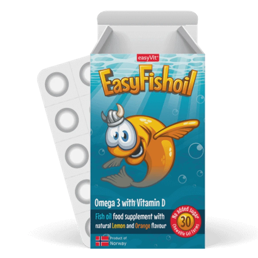 Easy fishoil Омега 3 и витамин D, 30 жевательных таблеток, EasyVit: цены и характеристики