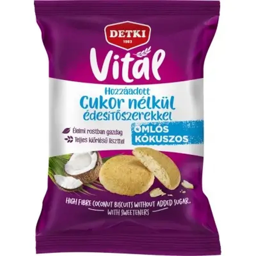 Детское печенье Detki Vital с высоким содержанием клетчатки со вкусом кокоса 180 г : цены и характеристики