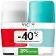 Набір кулькових антиперспірантів Vichy:  Чоловічий 72 години захисту, 50 мл + Жіночий 48 годин захисту, 50 мл,  знижка 40% на другий продукт