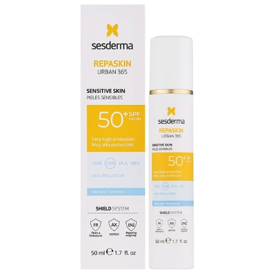 Солнцезащитный крем для чувствительной кожи Sesderma Repaskin Urban 365 Sensitive SPF50+, 50 мл: цены и характеристики