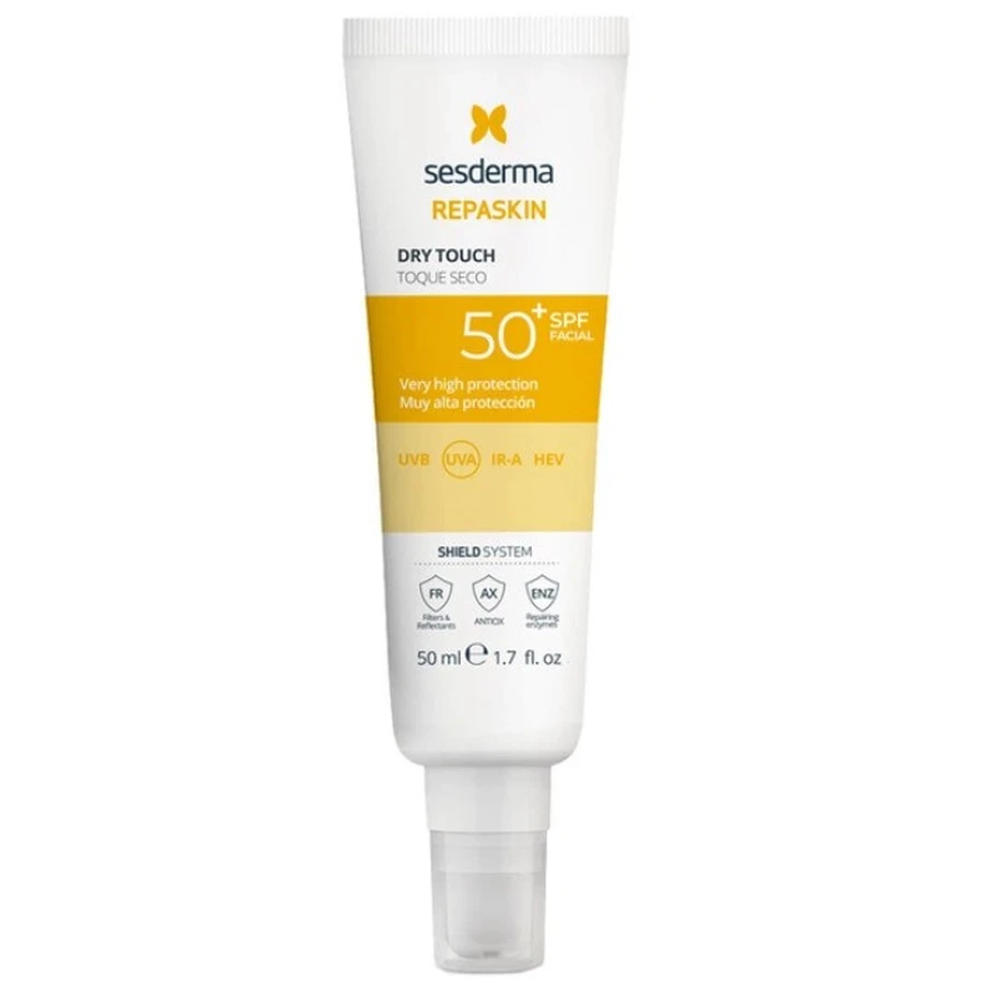 Сонцезахисний засіб для обличчя Sesderma Repaskin Dry Touch SPF50+, 50 мл: ціни та характеристики