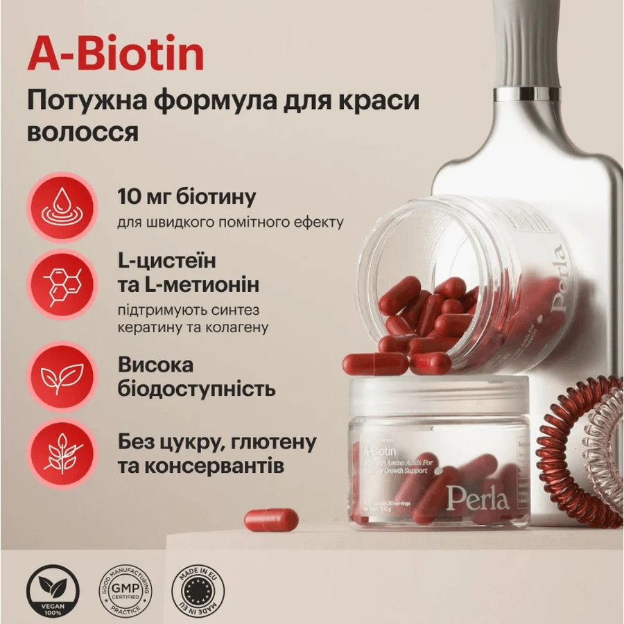 Биотин + Аминокислоты Perla Helsa капсулы, №30: цены и характеристики