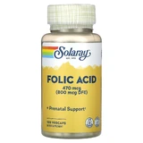 Фолиевая кислота Solaray Folic Acid 470 мкг  (800 мкг DFE), вег. капсулы, №100