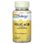Фолієва кислота Solaray Folic Acid 470 мкг (800 мкг DFE), вег. капсули, №100