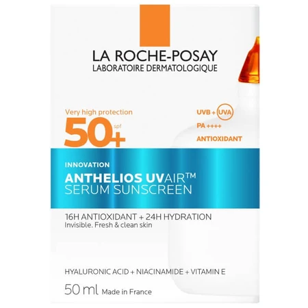 Сироватка для обличчя La Roche-Posay Anthelios UV Air SPF 50+ сонцезахисна, невагома, зволожувальна, з антиоксидантами, 50 мл: ціни та характеристики