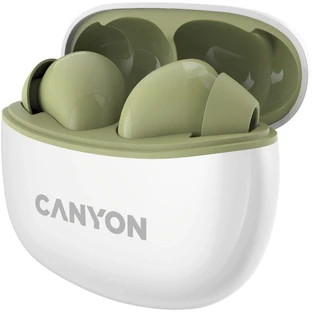Наушники Canyon TWS-5 BT с микрофоном, оливковый