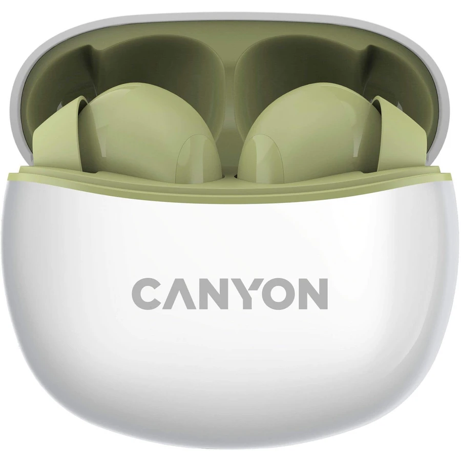Наушники Canyon TWS-5 BT с микрофоном, оливковый: цены и характеристики
