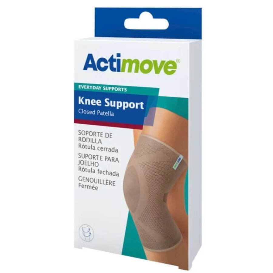 Колінний бандаж Actimove із закритою колінною чашечкою бежевий M: ціни та характеристики