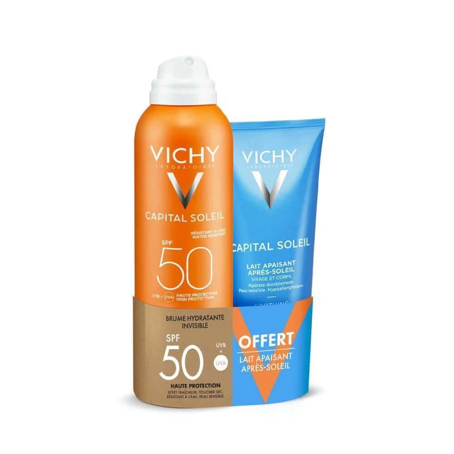 Vichy Capital Soleil Невидимый увлажняющий мист SPF50 200 мл + молочко после загара 100 мл бесплатно Capital Soleil Vichy Невидимый увлажняющий мист SPF50 200 мл + молочко после загара 100 мл бесплатно: цены и характеристики