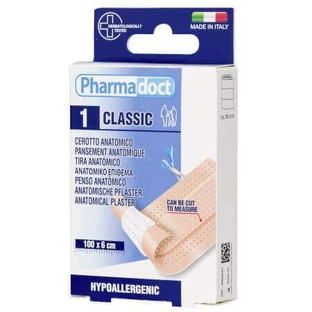 Класичний пластир 100 см х 6 см, 1 штука, Pharmadoct