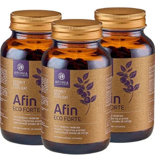 АКЦІЯ: 3 пляшки Afin ECO Forte 120 капсул, аронія