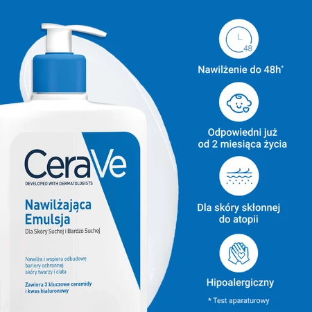 Набор CeraVe, увлажняющая эмульсия с керамидами, сухая и очень сухая кожа, 473 мл + резерв, 473 мл: цены и характеристики