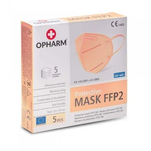 OPHARM Защитная маска FFP2 персиковая, 5шт