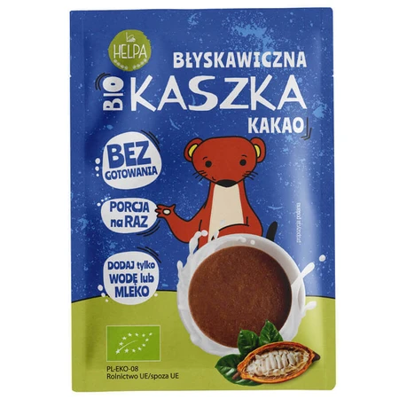 Каша быстрого приготовления Helpa Bio, какао, 35 г: цены и характеристики