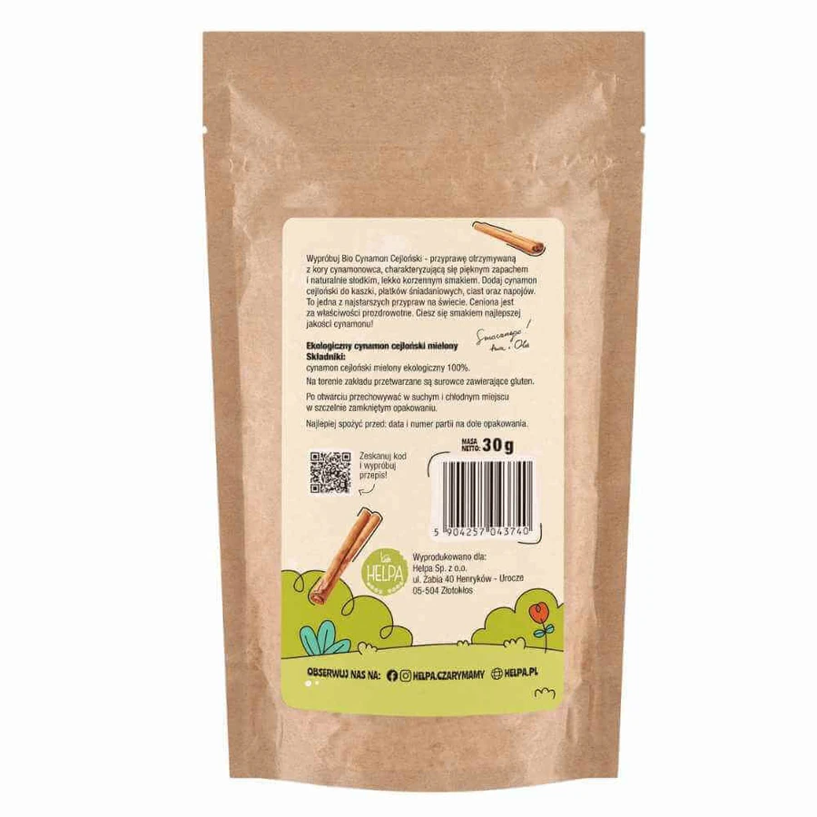 Корица цейлонская молотая Helpa Bio, 30 г: цены и характеристики