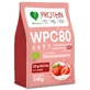 BeOrganic WPC 80, концентрат сироваткового протеїну Bio, полуничний смак, 345 г