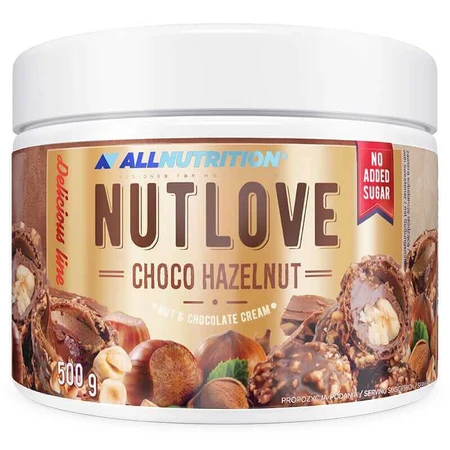 Allnutrition Nutlove Choco Фундук, горіховий та шоколадний крем, без додавання цукру, 500 г: ціни та характеристики