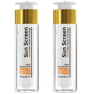 Водостійкий сонцезахисний крем для обличчя Frezyderm Sun Screen Colour Оксамитовий SPF30 з пігментом 2х50мл