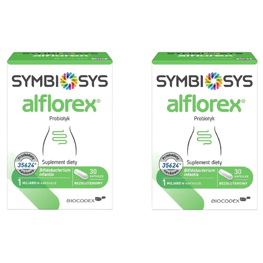 Симбіосис Алфлорекс Biocodex Symbiosys Alflorex, 2 упаковки по 30 капсул: ціни та характеристики