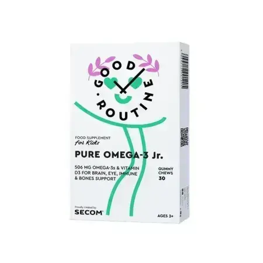 Желейні драже Pure Omega-3 Jr Good Routine, 30 драже, Secom: ціни та характеристики