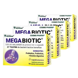 Мегабиотик, энтеросолюбильные капсулы 4х10, Космофарм