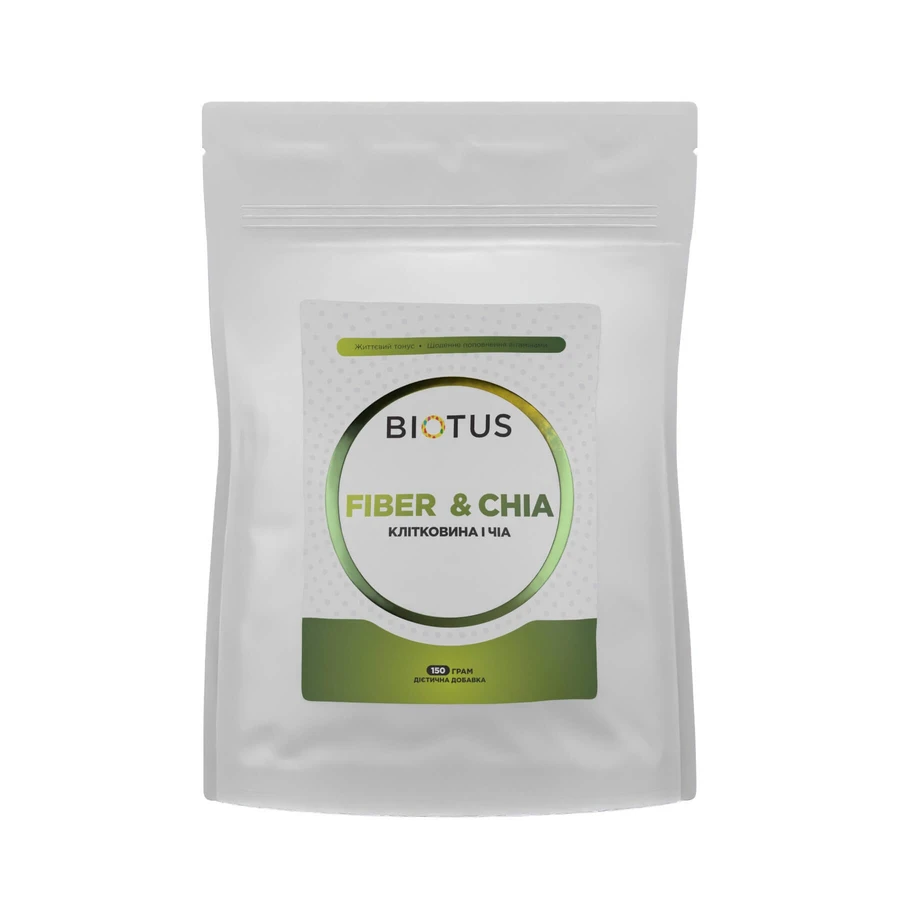 Biotus, Fiber&Chia, Клетчатка и чиа, 150 г: цены и характеристики
