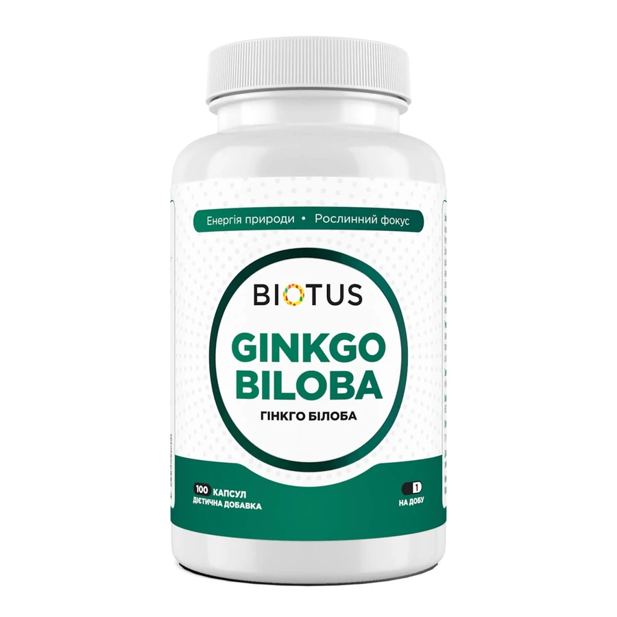 Гінкго Білоба, Ginkgo Biloba, Biotus, 100 капсул: ціни та характеристики