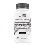 Глюкозамин, Хондроитин, МСМ, Glucosamine, Chondroitin, MSM, Biotus, 120 таблеток