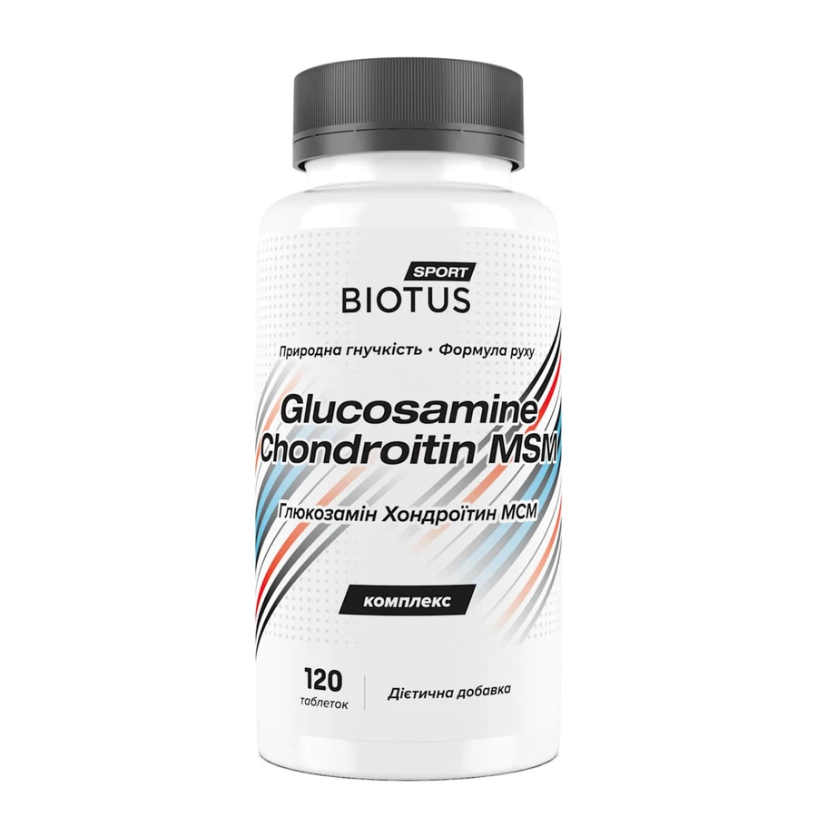 Глюкозамин, Хондроитин, МСМ, Glucosamine, Chondroitin, MSM, Biotus, 120 таблеток: цены и характеристики