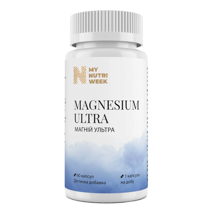 Магній ультра, Magnesium Ultra, My Nutri Week, 60 капсул: ціни та характеристики