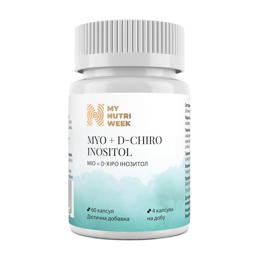Мио+D-хиро инозитол, Myo+D-Chiro Inositol, My Nutri Week, 60 капсул: цены и характеристики