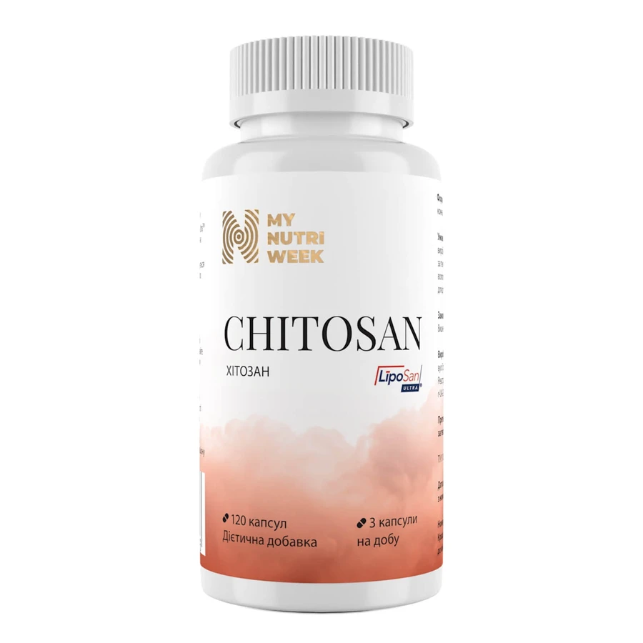 Хітозан, Chitosan, My Nutri Week, 120 капсул: ціни та характеристики