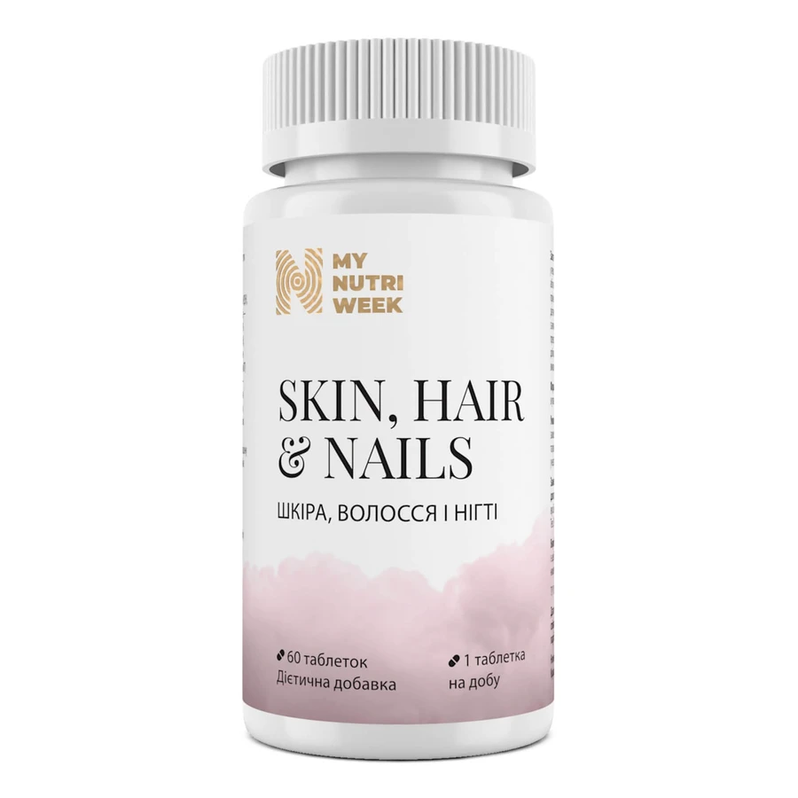 Кожа, волосы и ногти, Skin, Hair & Nails, My Nutri Week, 60 таблеток: цены и характеристики